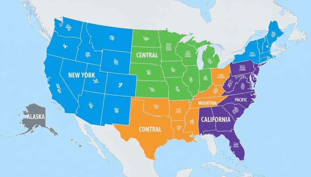 The 6 main time zones in USA, explained in one simple view