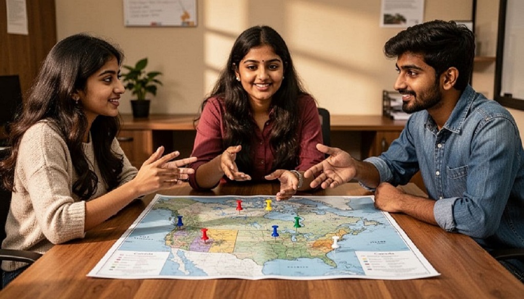 Which provinces are likely to be most competitive for Indian students