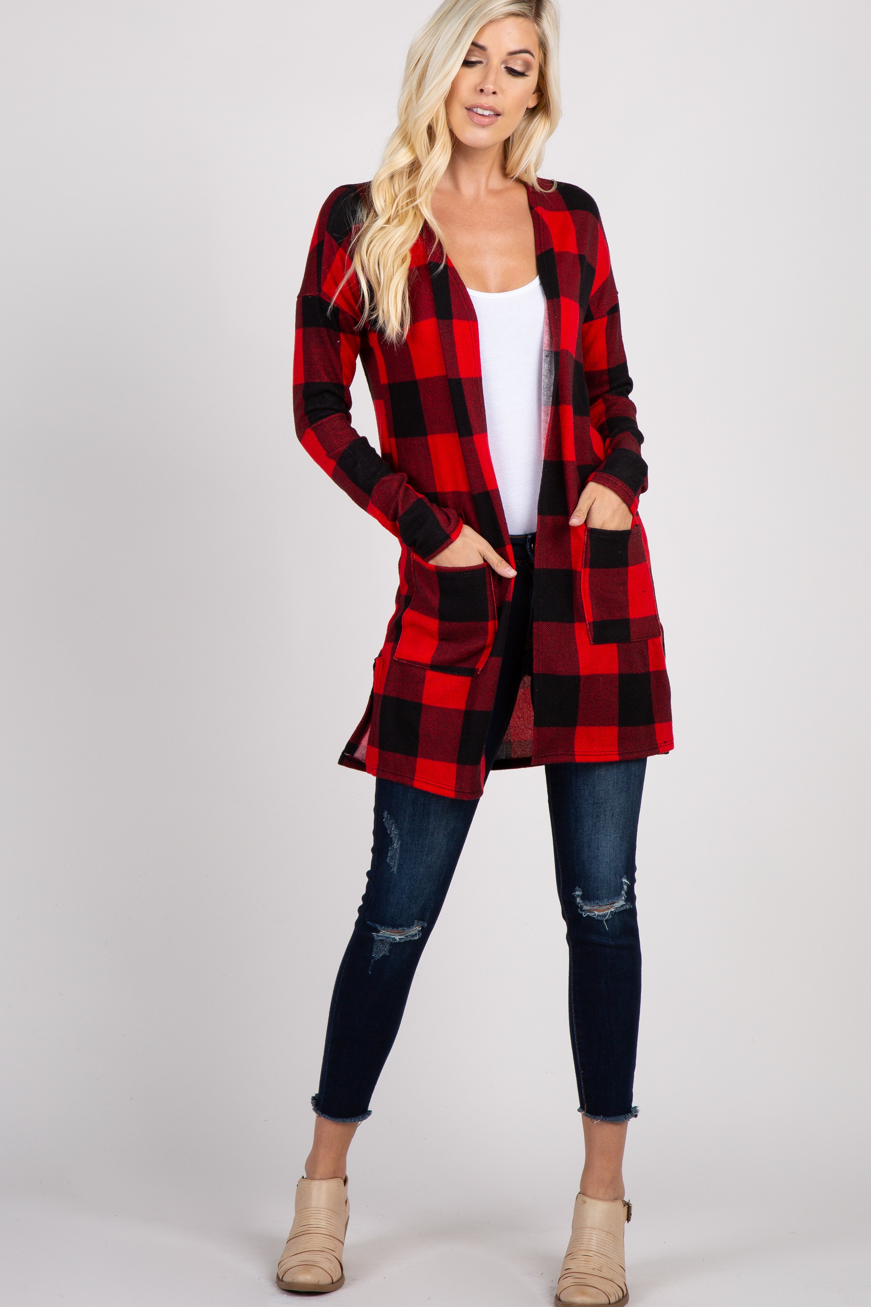 maurices buffalo plaid pullover sherpa