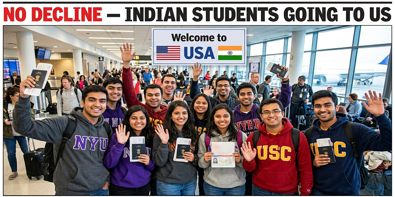 No Decline - Indian Students Going To US 9 Indian Students Going To US