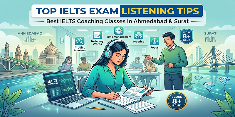 Top IELTS Exam Listening Tips – Best IELTS Coaching Classes In Ahmedabad & Surat