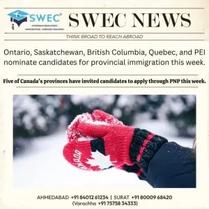 Ontario Saskatchewan British Columbia Quebec PEI nominate candidates for provincial immigration
