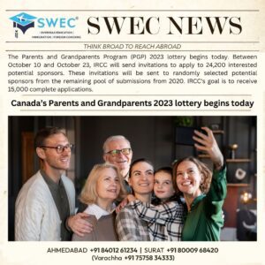Canada’s Parents and Grandparents 2023 lottery begins today