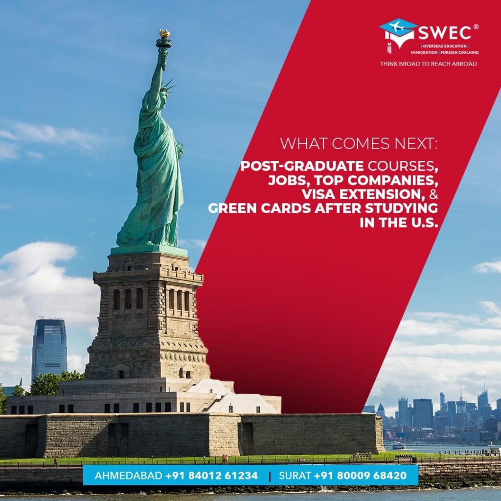 What Comes Next Post Graduate Courses Jobs Top Companies Visa Extension and Green Cards after Studying in the U.S 1024x1024 1