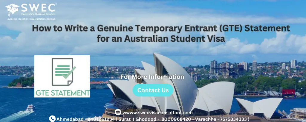 How to Write a Genuine Temporary Entrant (GTE) Statement for an Australian Student Visa