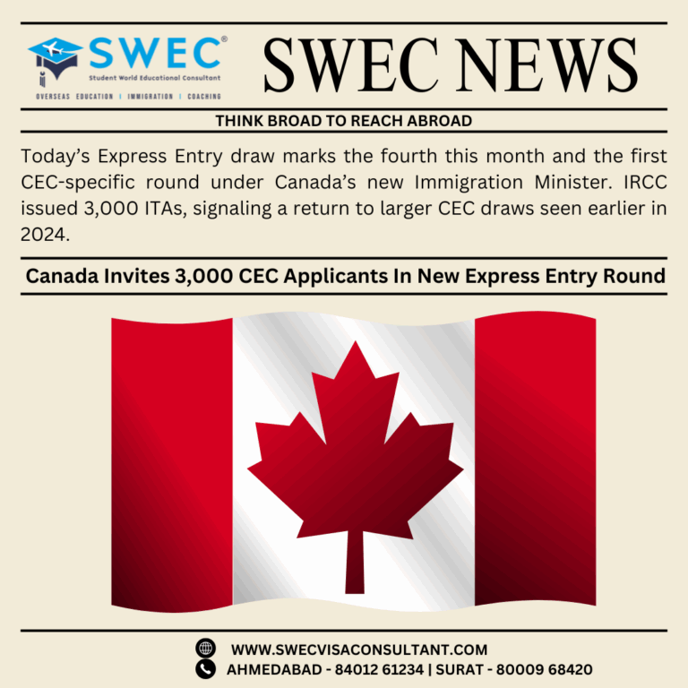 Canada Invites 3,000 CEC Applicants in New Express Entry Round