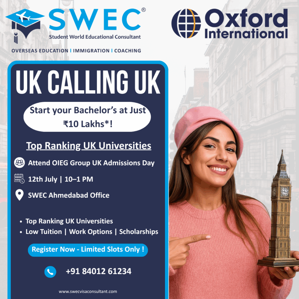 Bachelor’s at Just ₹10 Lakhs! | FREE UK Study Assessment in Ahmedabad