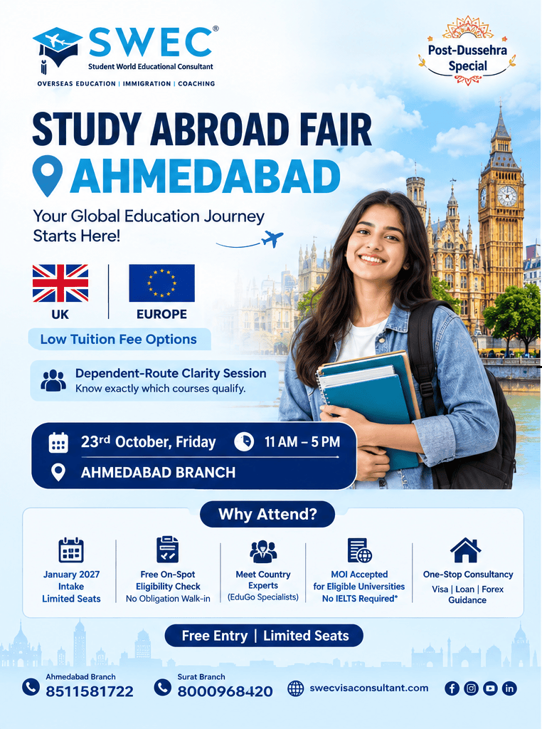 Study Abroad Fair Ahmedabad 2026 | UK & Europe | SWEC