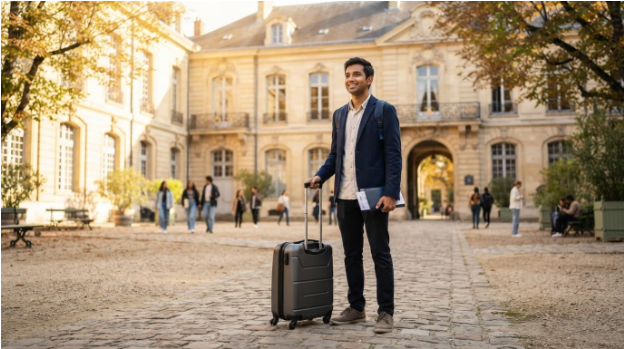 Student preparing to travel to France after receiving a France student visa