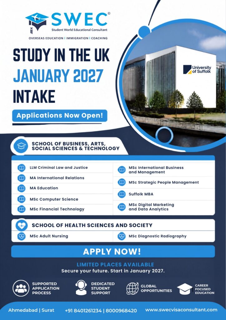 study in uk january intake 2027